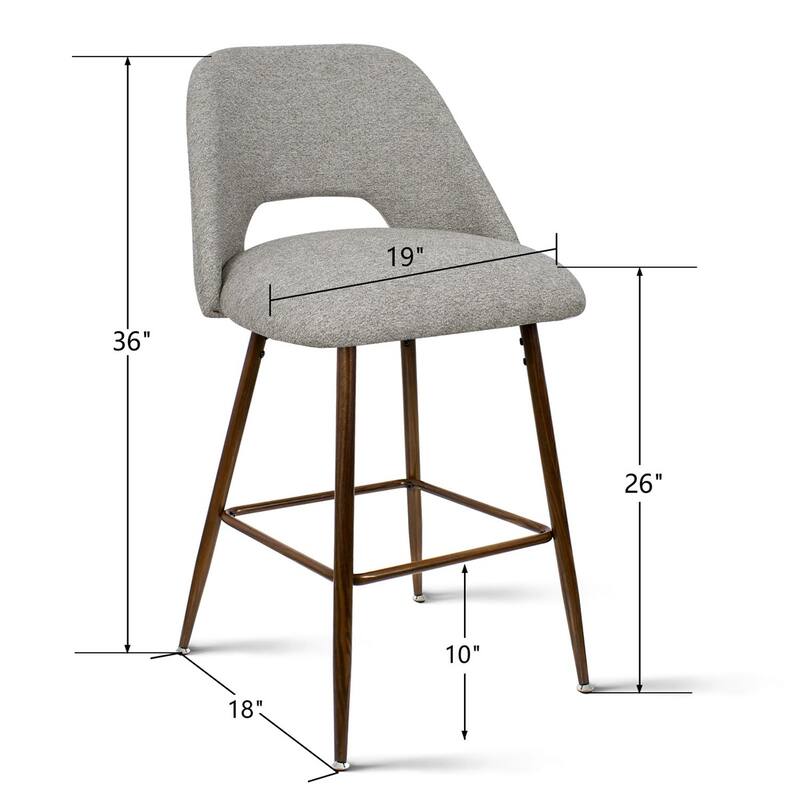 3 Pieces Counter Stool with Metal Frame (Set of 3)