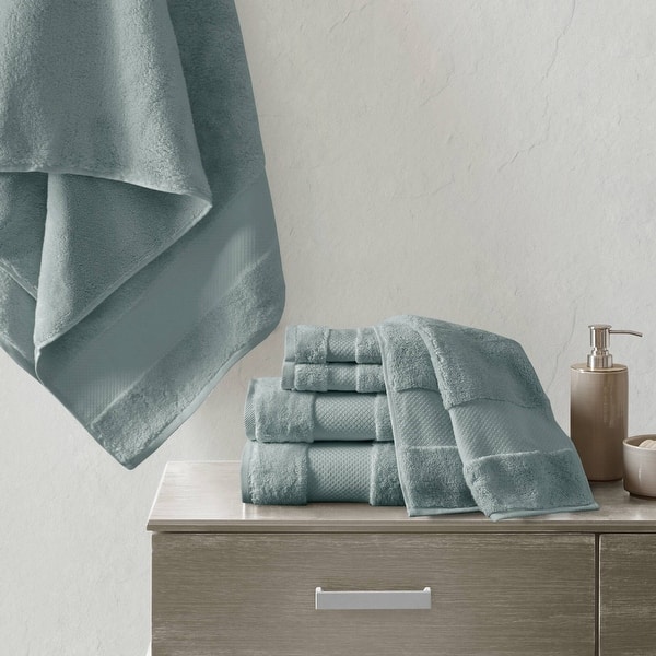 Madison Park Signature Turkish Cotton 6-piece Bath Towel Set - Blue