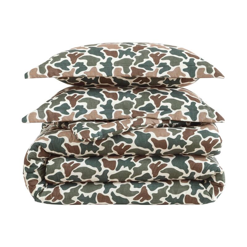Eddie Bauer Mod Camo Reversible Brown Comforter Bonus Set