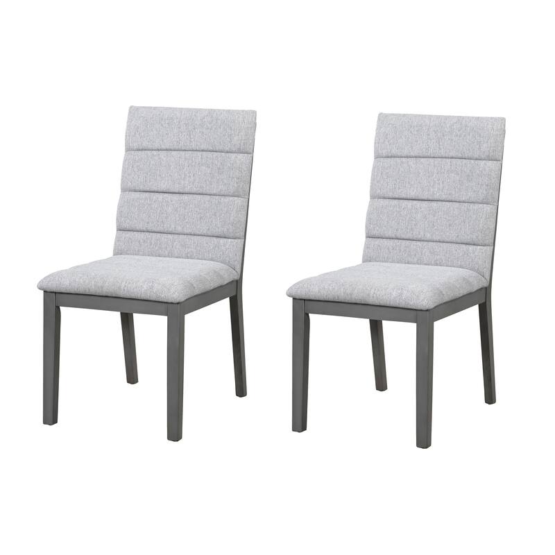 Modern 2 Piece Fabric Walnut Dining Chair with Cushion and Backrest for Dining Room, Kitchen Bedroom Living Room