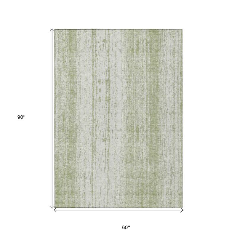 HomeRoots Striped Transitional Rectangle Outdoor Rug