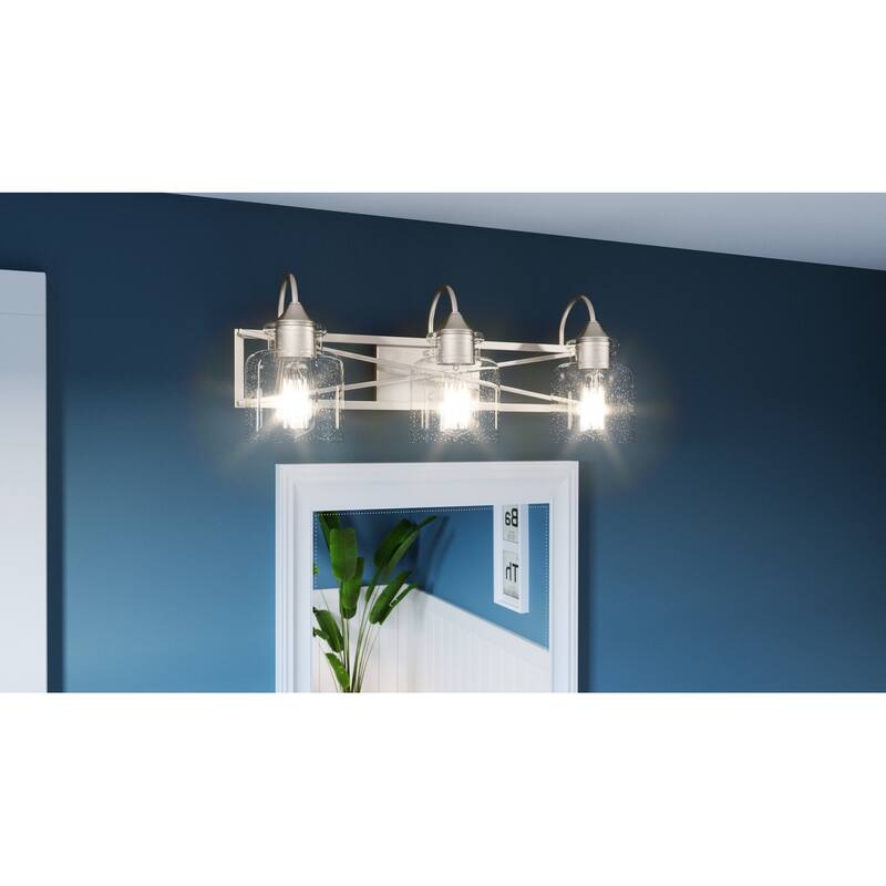 Bartley 3-Light Brushed Nickel Vanity Light