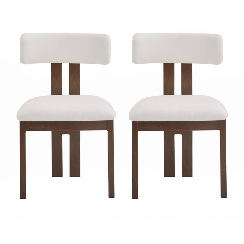 Upholstered Armless Dining Chairs With Metal Legs (Set of 2)