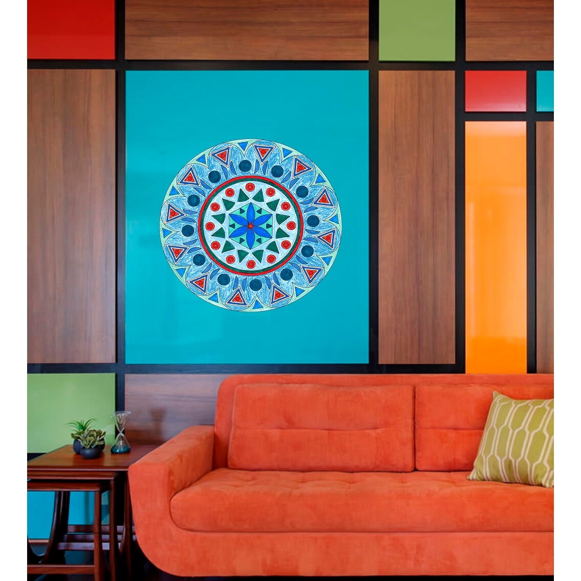 Hand drawn Mandala Wall Decal, Hand drawn Mandala Wall-image