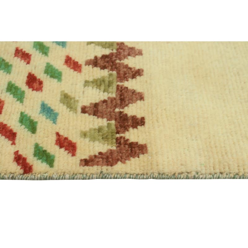 Balochi Adolphus Green/Beige Rug - 3'5" x 4'10"