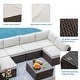 preview thumbnail 10 of 18, COSIEST 7-Piece Outdoor Sectional Wicker Sofa With Pillows, Coffee Table - N/A