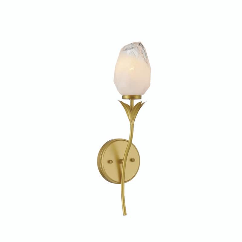 Acroma 1-Light Glass Shaded Dimmable Wall Sconce Ul Listed
