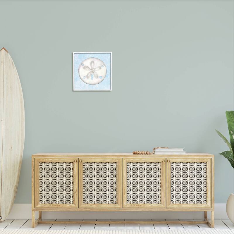 Stupell Sand Dollar Aquatic Waves Pattern Framed Giclee Art by Diannart