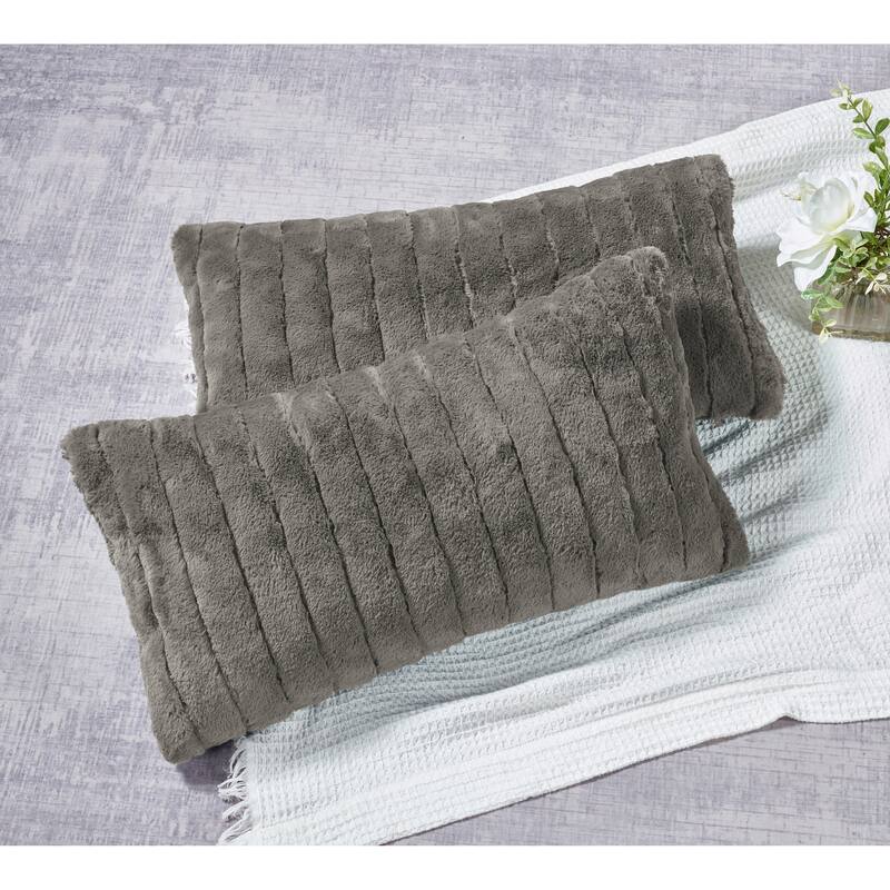 Supermink Soft Solid Throw Pillow Covers Set of 2, NO INSERT