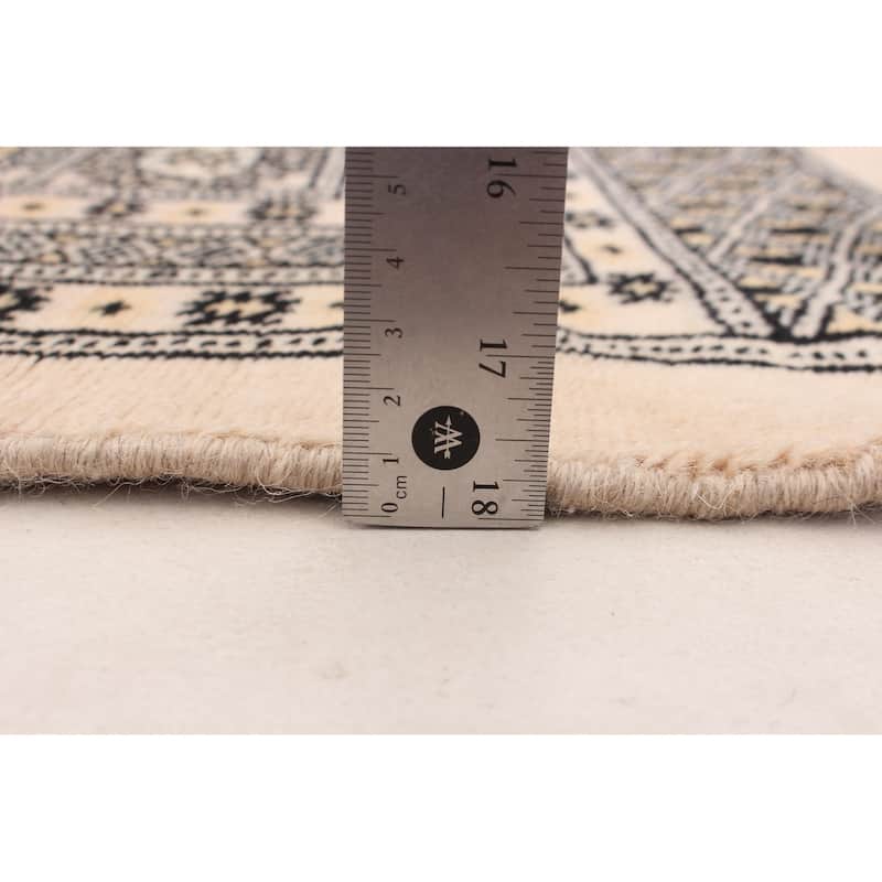 ECARPETGALLERY Hand-knotted Finest Peshawar Bokhara Beige Wool Rug - 8'1 x 10'2