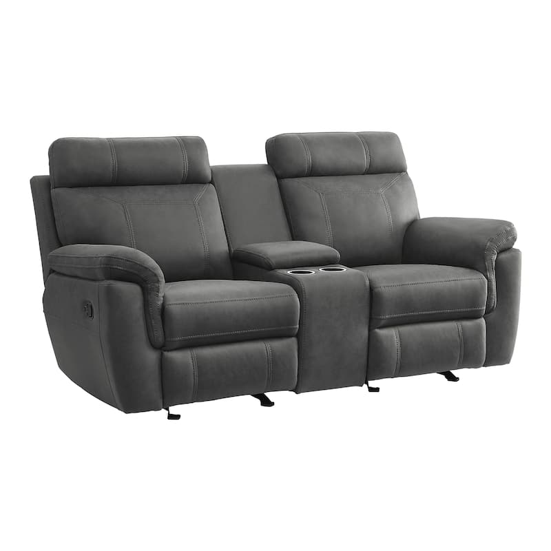 Metz Double Glider Reclining Loveseat - Grey