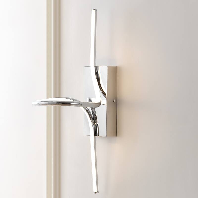 Crucis Minimalist Metal Integrated LED Vanity Light Sconce, by JONATHAN Y