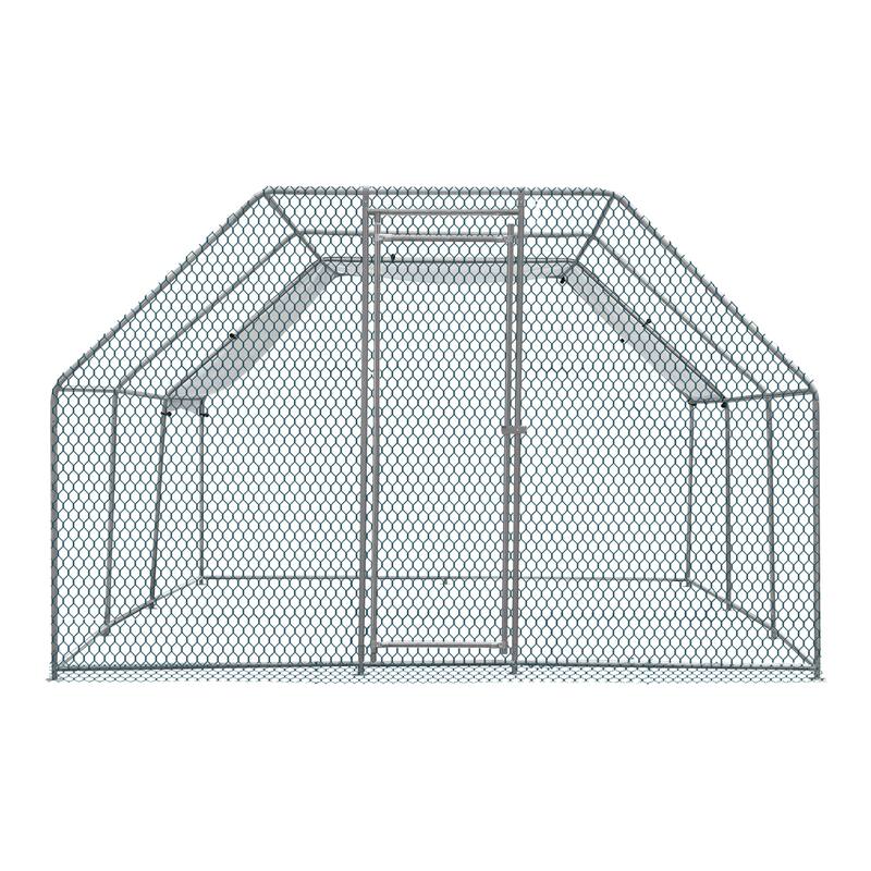 20 x 10 ft Metal Chicken Coop, Walk-in Poultry Cage for Outdoor