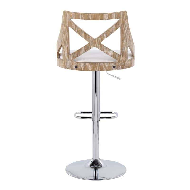 The Gray Barn Charlotte Adjustable Bar Stool with Rounded Rectangular Footrest (Set of 2)