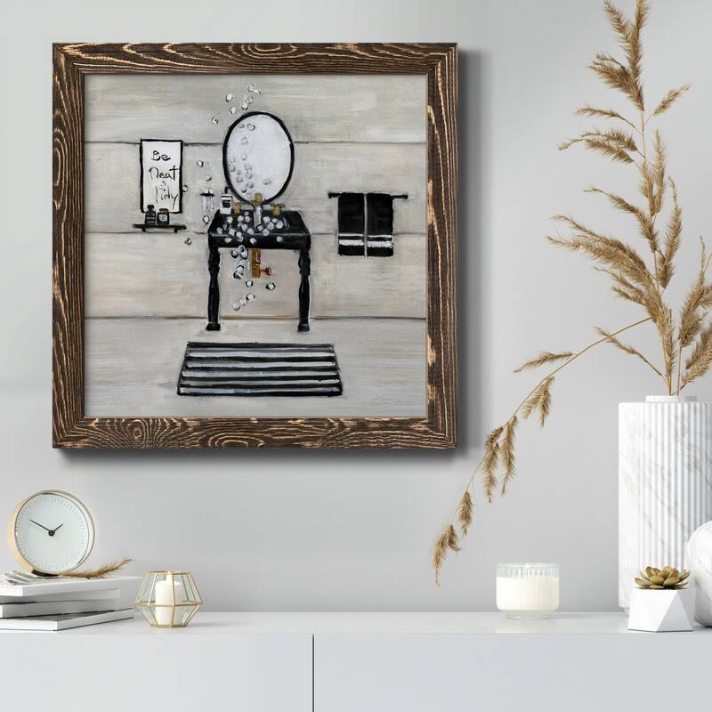 Neat and Tidy Bath-Premium Framed Canvas - Ready to Hang