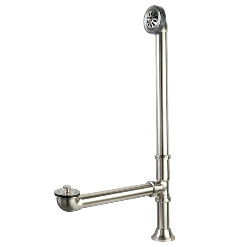 Vintage Clawfoot Tub Drain - Brushed Nickel