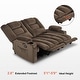 preview thumbnail 3 of 58, MCombo Power Reclining Loveseat Sofa with Heat and Massage, Fabric PR648