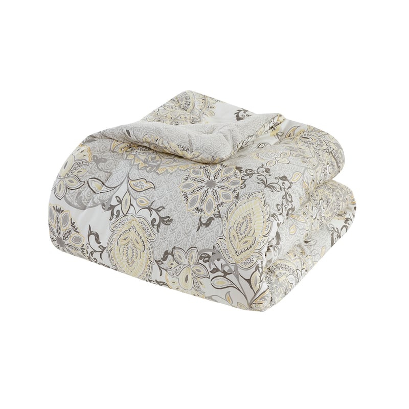 Madison Park Loleta 8 Piece Cotton Floral Printed Reversible Comforter Set