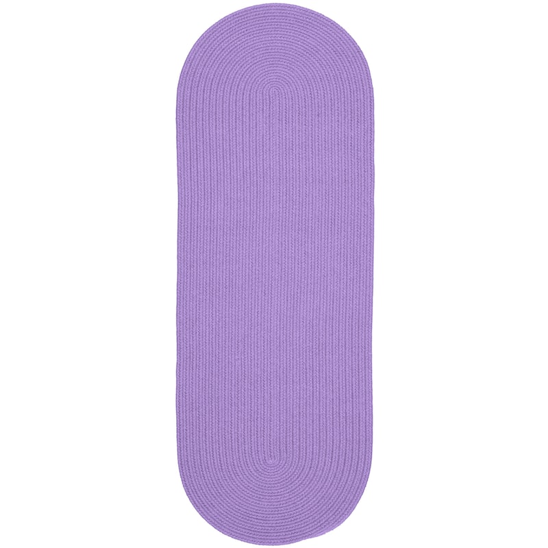 Rhody Rug Happy Feet Indoor/ Outdoor Braided Area Rug - Violet - 2' x 6' Runner