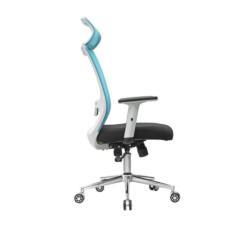 Porthos Home Briggs Swivel Mesh Office Chair with Chrome Roller Base