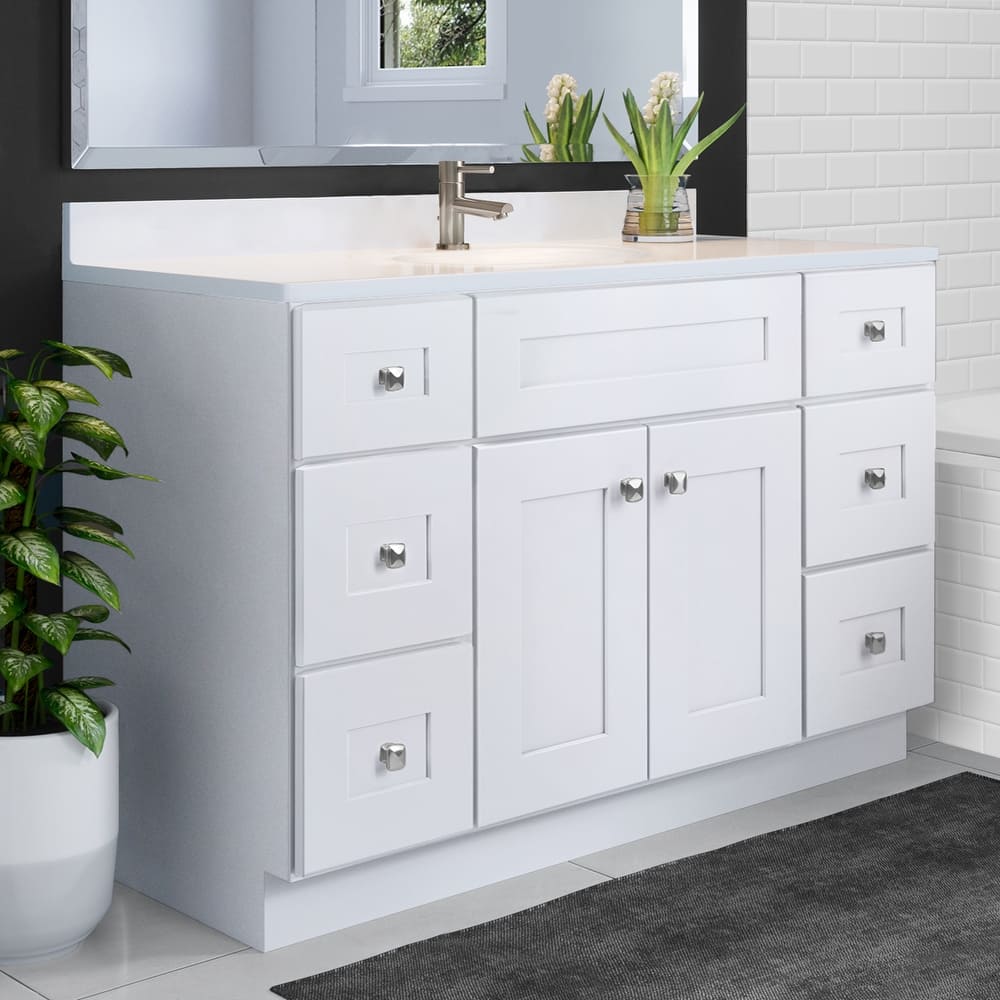 Brookings 49 Inch Assembled Bath Vanity with Single Hole Top