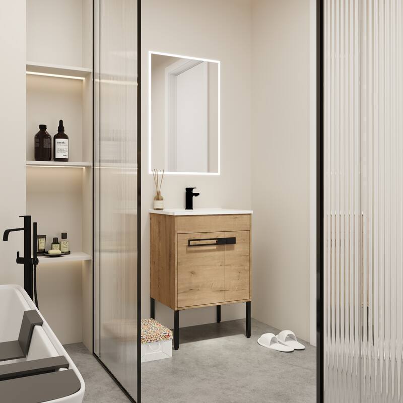 24 Inch Bathroom Vanity With Sink Freestanding or Floating is Optional Conversion - 24.00"W * 18.31"D * 35.60"H