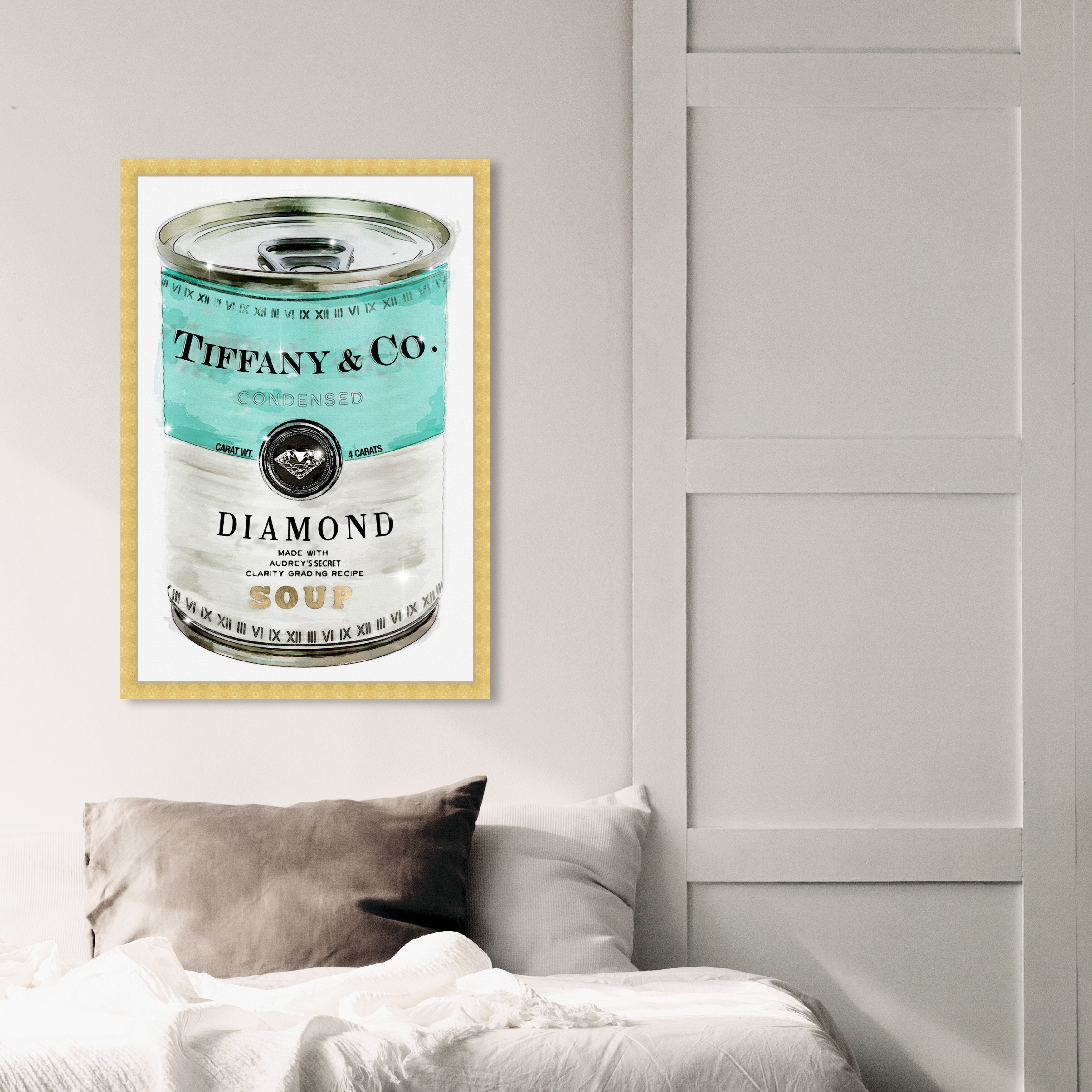 Oliver Gal 'Priceless Can' Fashion and Glam Framed Wall Art Prints