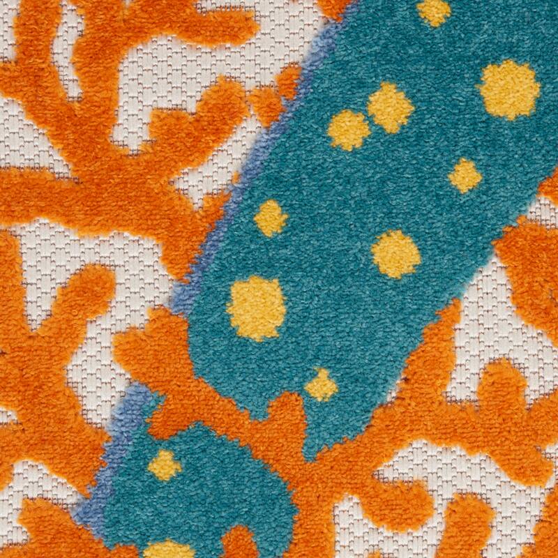 Nourison Aloha Coastal Beach Starfish Indoor/Outdoor Area Rug