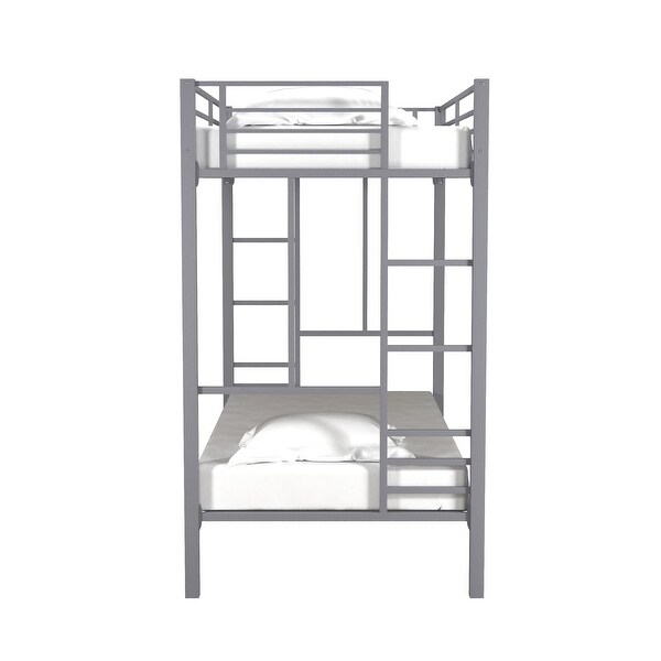 Your Zone Jillette Twin over Twin Metal Bunk Bed - Bed Bath