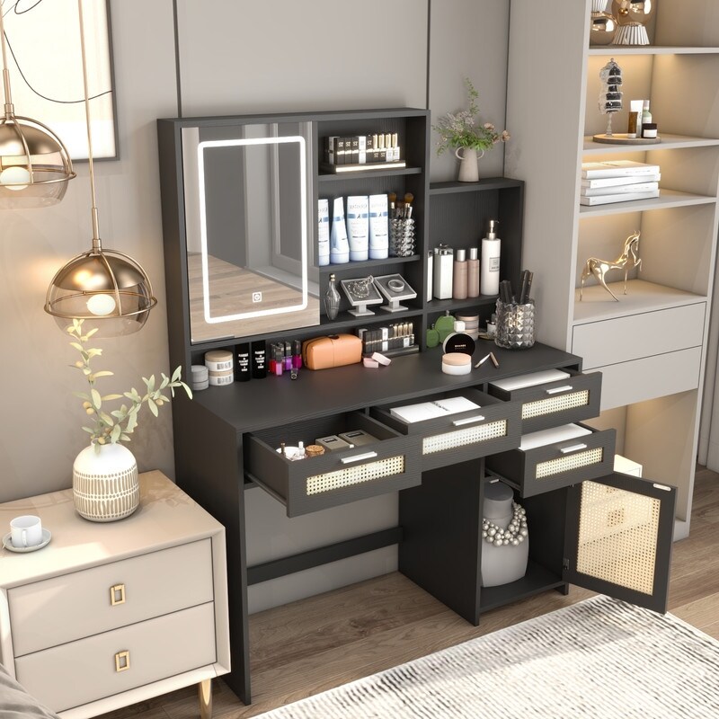 Make vanity with lights top