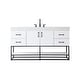 preview thumbnail 50 of 134, Lennox 48 - 60 Inch Single Bathroom Vanity White - 60"