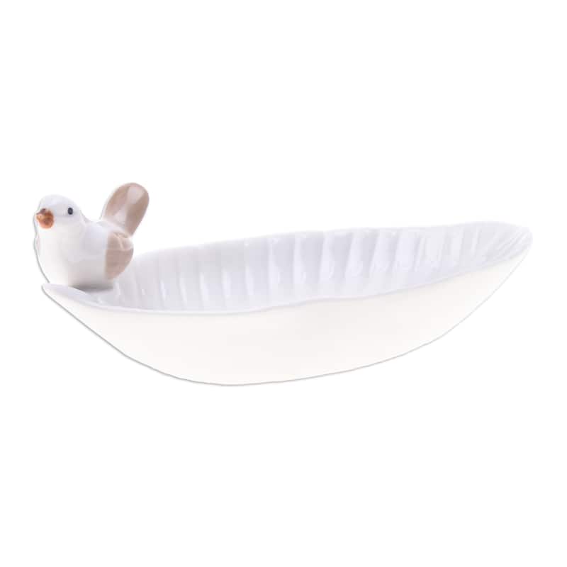 Novica Handmade Chants Of Peace Ceramic Catchall