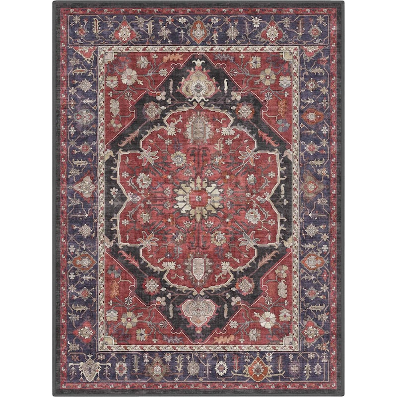 Well Woven Apollo Serapi Jaipur Vintage Medallion Flat-Weave Area Rug