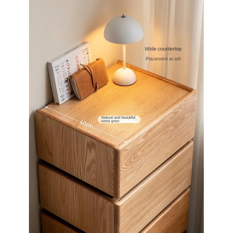 Farmhouse Wood Nightstand Modular Bedside Cabinet, Free Combination