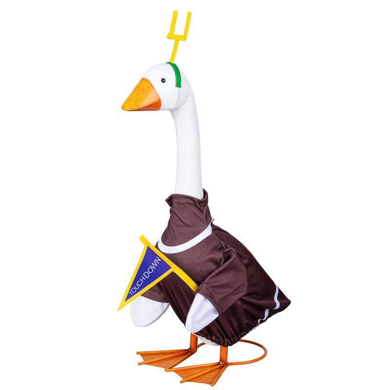 Porch Goose Outfit for Garden Statue - Football Post
