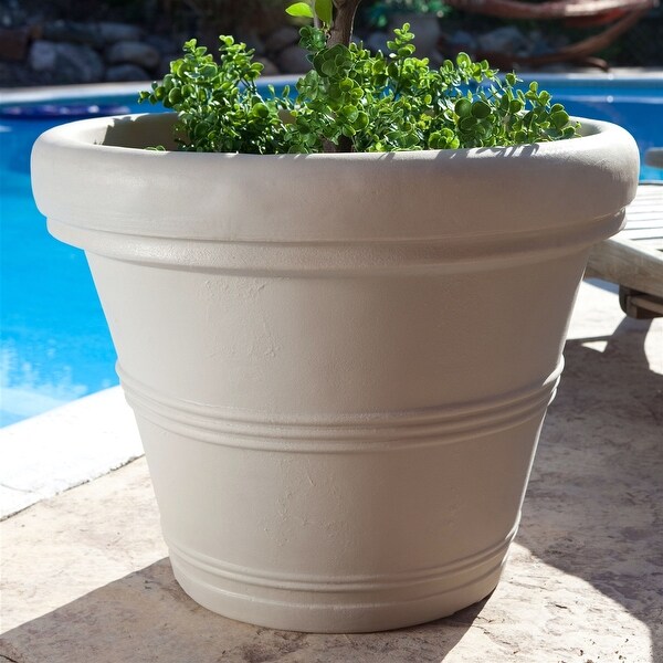 Outdoor Patio Planter 26-Inch Round for Small Trees - 26 diam. x