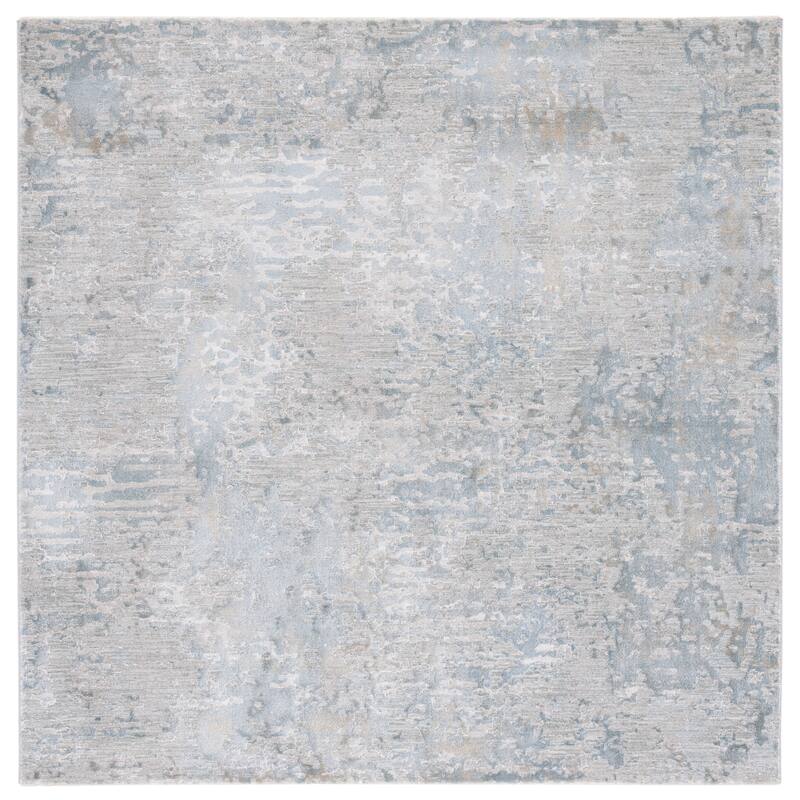 SAFAVIEH Valencia Dona Vintage Rug - 6'4" Square - Light Grey/Blue