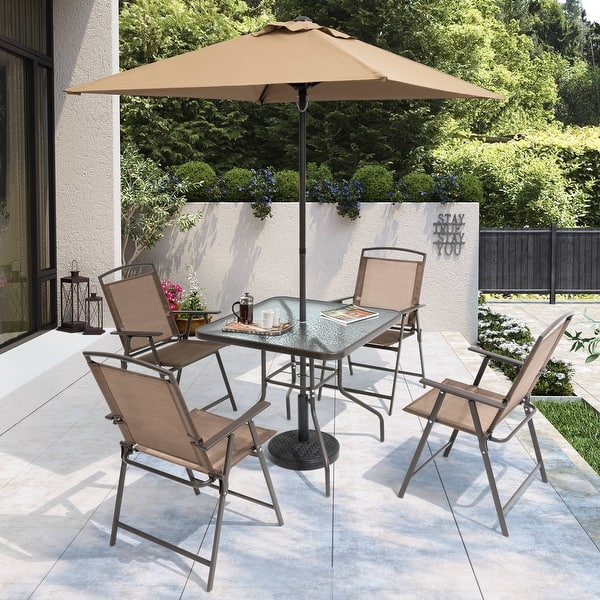 16 patio table umbrella PHI VILLA 15ft Large Outdoor with Base Included, Cyan density UV Walsunny 16 FT Large Outdoor