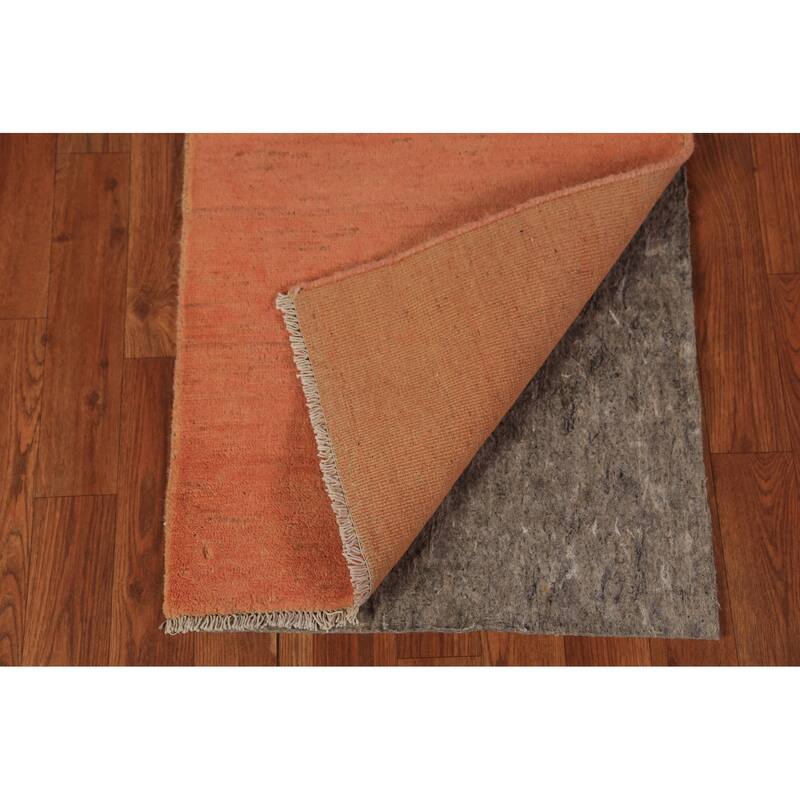 Orange Gabbeh Oriental Runner Rug Handmade Hallway Wool Carpet - 1'11" x 5'11"
