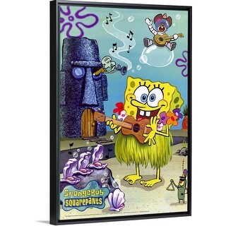 Spongebob Squarepants 2003 Black Float Frame Canvas Art Overstock 25522579