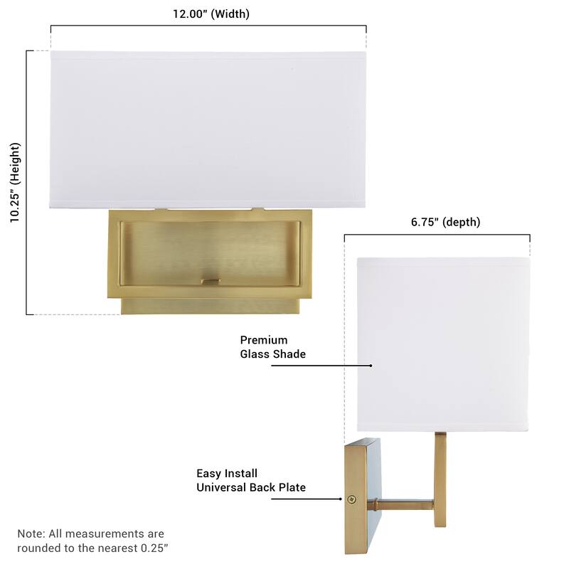 Brio Lighting Pressley - 2 Light Dimmable Wall Sconce