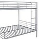 preview thumbnail 9 of 7, Contemporary Full over Full Metal Bunk Bed with Solid Stability, Save Space or Split Into 2 Beds, Crafted for Safety, Silver