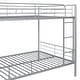 preview thumbnail 9 of 25, Metal Full over Full Bunk Bed Frame with Ladder, Full-length Guardrail for Kids, Teens - Convertible into 2 Separate Full Beds