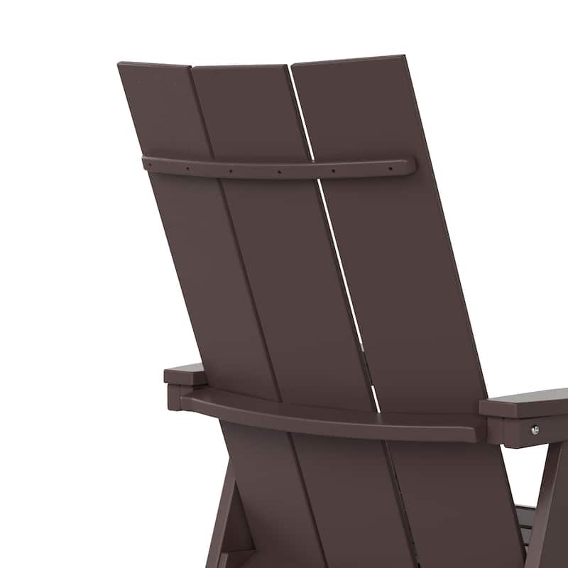 Polytrends Shoreside Hdpe All Weather Outdoor Patio Adirondack Dining Chair (1PC)