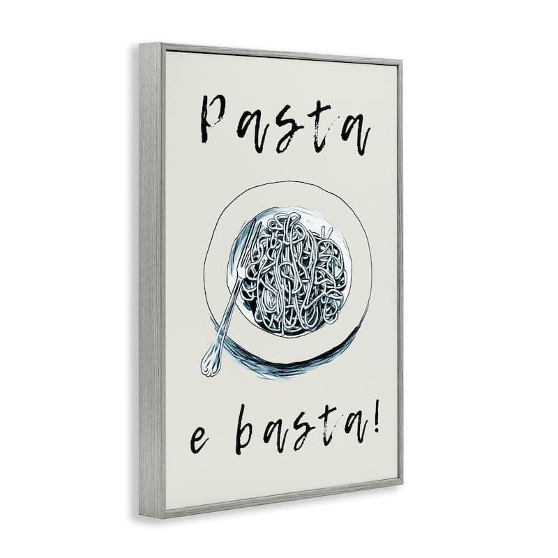 Stupell Pasta e Basta Meal Framed Giclee Art Design By Andreas Magnusson