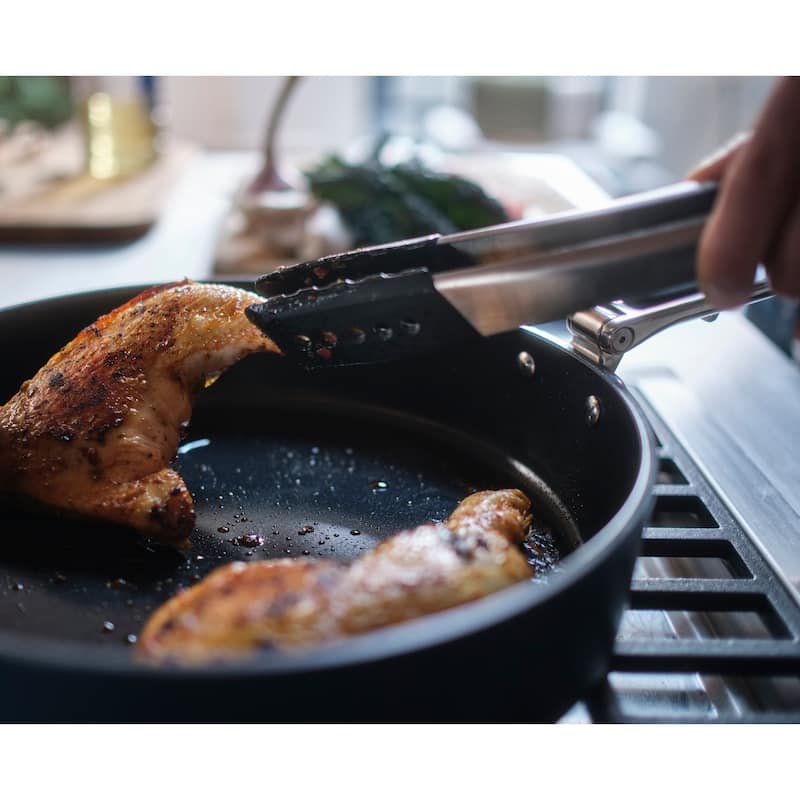 Joseph Joseph Space Ceramic Non-Stick 3.8 Qt. Sauté Pan with Folding Handle and Lid