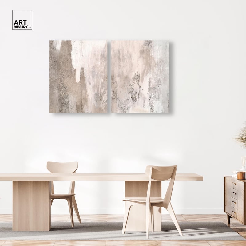 Striated Texture II Canvas Set of 2 by Art Remedy, Gallery Wrapped