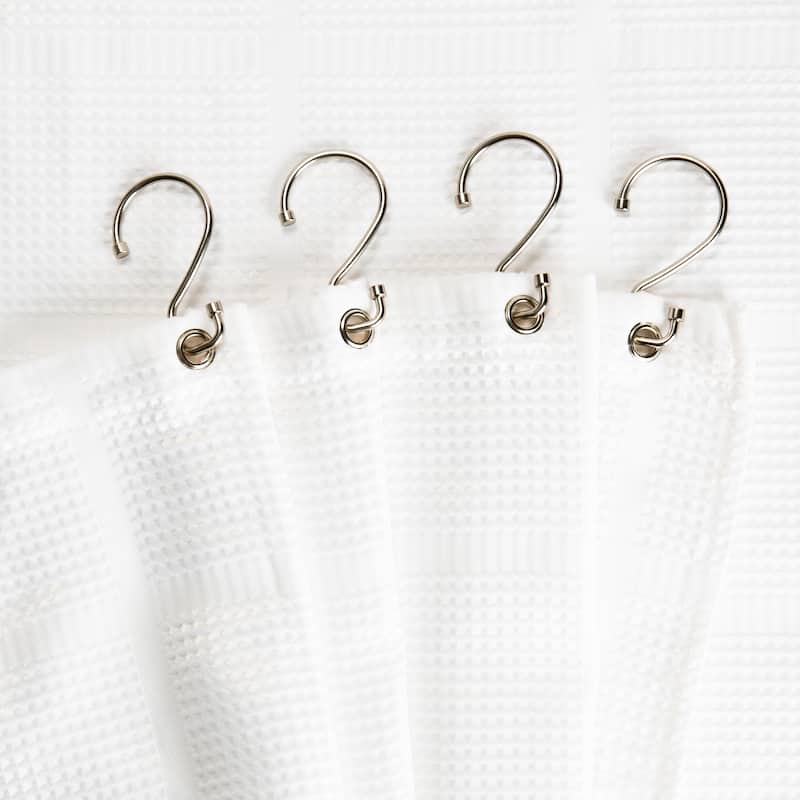 Bath Bliss 12 Pack S-Hook Shower Curtain Rings