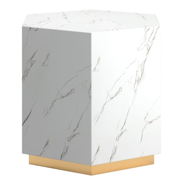 Darcy Faux Marble End Table by iNSPIRE Q Bold