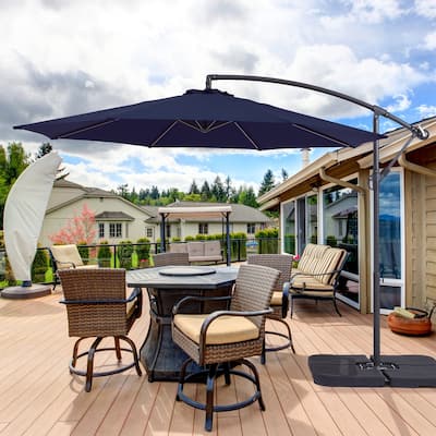 BONOSUKI 10ft Patio Offset Umbrella Outdoor Hanging Umbrella